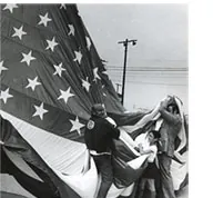 Raising the flag on August 21, 1974